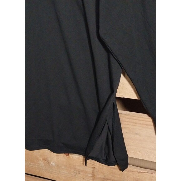 Tek Gear Mens XXL Black Long Sleeve Thermal Shirt Lightweight Pullover Side Vent - Picture 10 of 10